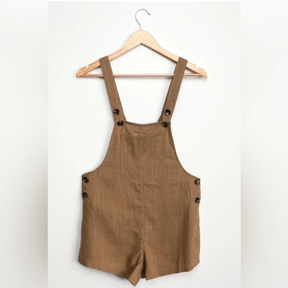 Lulus Up with the Sun Olive Green Short Overalls